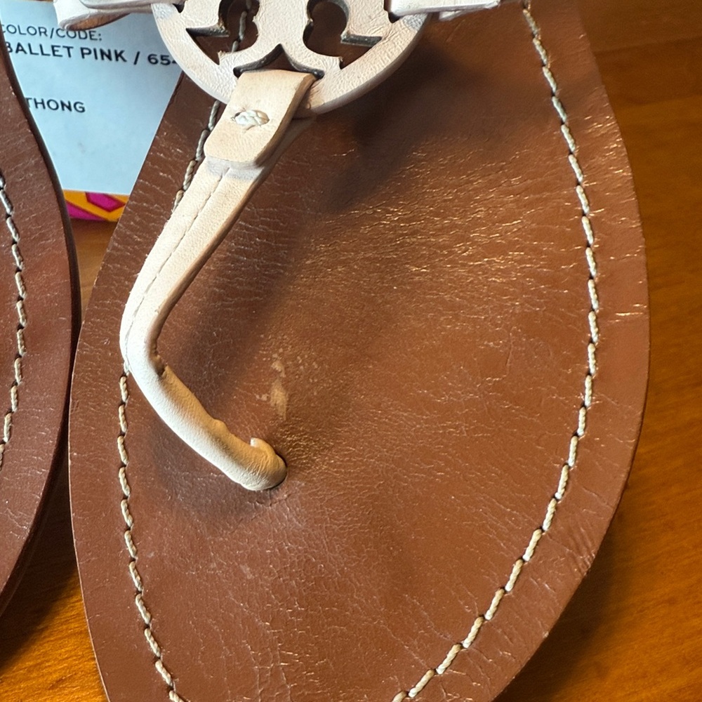 Tory Burch Ballet Pink Gabriel Flat Thong Sandals - Picture 6 of 8